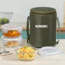 Eateasy Round Glass Lunchbox - Green
