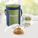 Eateasy Round Glass Lunchbox